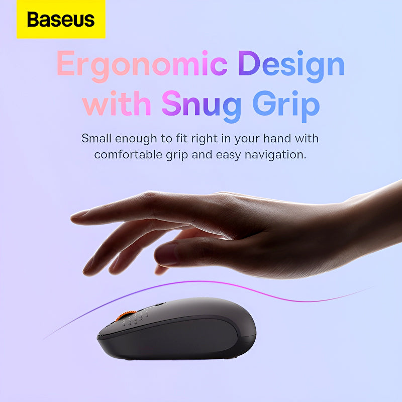 Baseus F01A Compact Silent Click Comfortable Design Wireless Mouse with Adjustable DPI