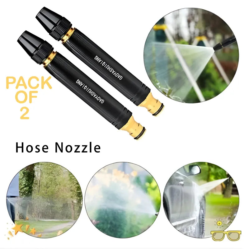 Pack of 2 Multi-Functional High-Pressure Metal Water Spray Nozzles