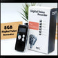 8GB Mini Digital Voice Recorder – Professional Rechargeable Device with One-Touch Recording & MP3 Playback