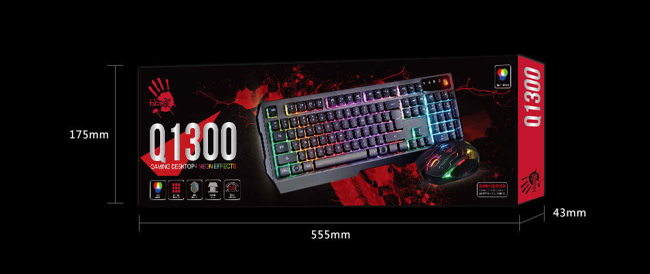 Bloody Q1300 Illuminate Gaming Keyboard & Mouse Combo