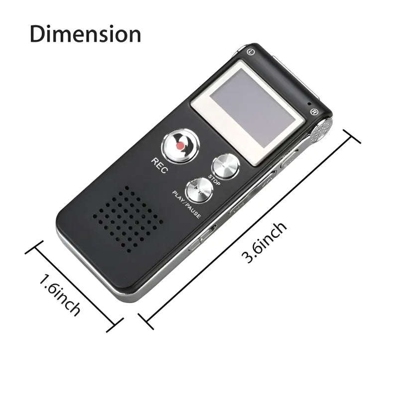 8GB Mini Digital Voice Recorder – Professional Rechargeable Device with One-Touch Recording & MP3 Playback