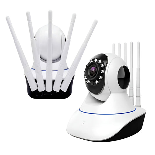 Intelligent 1080P HD WiFi 5 Antenna IP Camera with Night Vision, Smart Auto-Tracking, and Remote Access Baby Monitoring