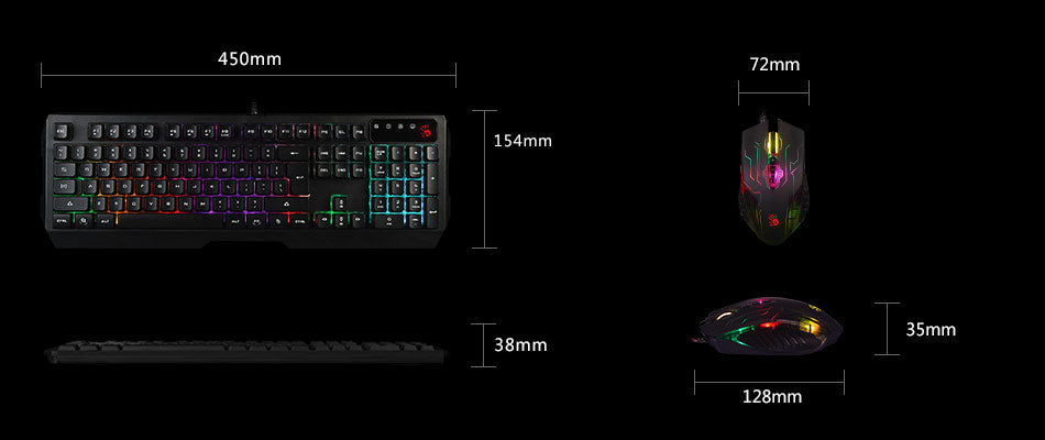 Bloody Q1300 Illuminate Gaming Keyboard & Mouse Combo