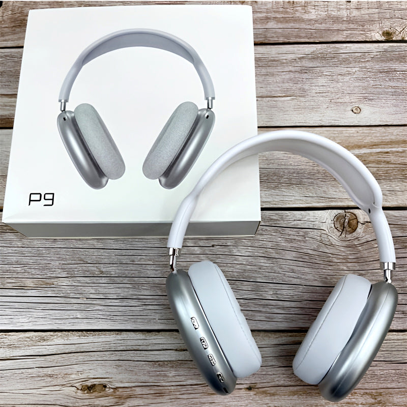 P9 Bluetooth Wireless Noise-Cancelling Stereo Headphones with Mic for Sports & Gaming