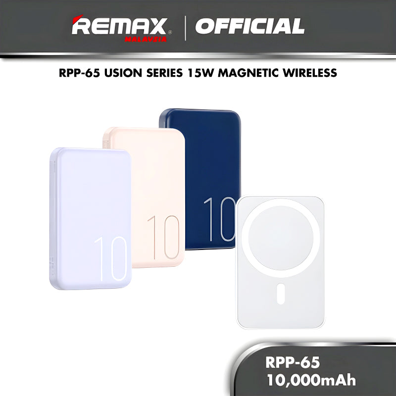 RPP-65 REMAX Usion Series 10000mAh PD 20W Magnetic Wireless Fast Charging Power Bank