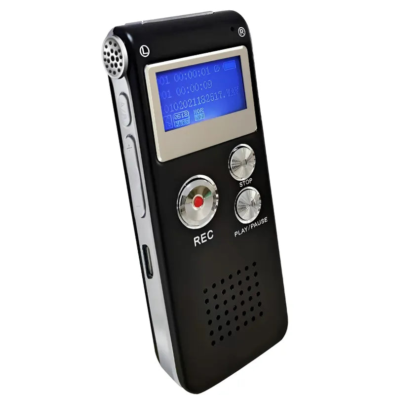 8GB Mini Digital Voice Recorder – Professional Rechargeable Device with One-Touch Recording & MP3 Playback