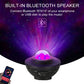 Compact Multi-Functional LED Galaxy Projector Light With Built-In Bluetooth Speaker – Portable Mini Design