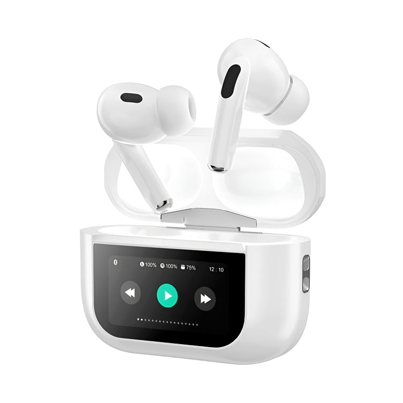 A9 Pro High Quality Sound, ENC Noise Reduction Wireless AirPods With Smart Touch Screen Control