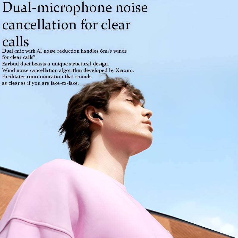 Redmi Buds 6 Lite Lightweight and Compact Earbuds with Bluetooth 5.3 Dual-Mic AI Noise Reduction and Ultra-Long Battery Life