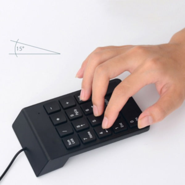 USB Number Portable Mini Keypad 18 Key For Laptop PC Notebook Desktop