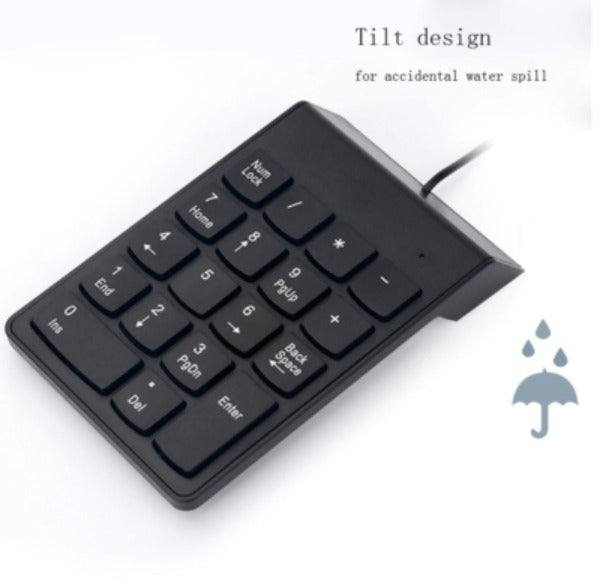 USB Number Portable Mini Keypad 18 Key For Laptop PC Notebook Desktop