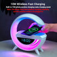 BT-3401 LED Display Wireless Phone Charger Bluetooth Speaker With Seven Color Selections, Alarm Clock, FM Radio