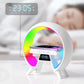 BT-3401 LED Display Wireless Phone Charger Bluetooth Speaker With Seven Color Selections, Alarm Clock, FM Radio