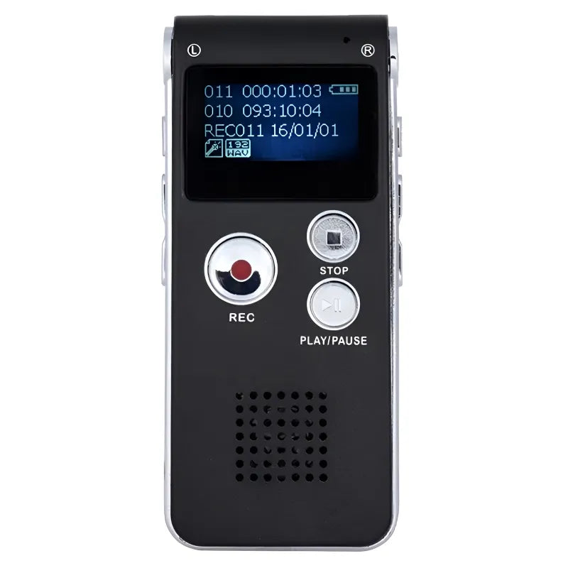 8GB Mini Digital Voice Recorder – Professional Rechargeable Device with One-Touch Recording & MP3 Playback