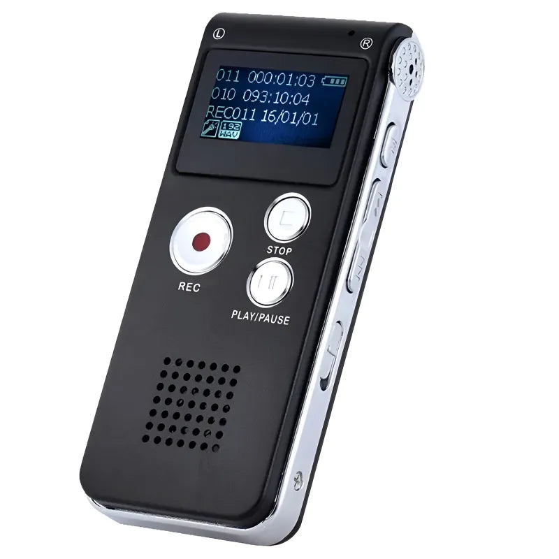 8GB Mini Digital Voice Recorder – Professional Rechargeable Device with One-Touch Recording & MP3 Playback