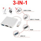 Multi-Ports 3 In 1 USB 3.1 Type C To HDMI USB 3.0 HUB Adapter Dongle Dock Cable