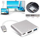 Multi-Ports 3 In 1 USB 3.1 Type C To HDMI USB 3.0 HUB Adapter Dongle Dock Cable