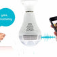 960P Panoramic Wifi Wireless Bulb IP Camera 360 Degree Night Vision TF Card Recording