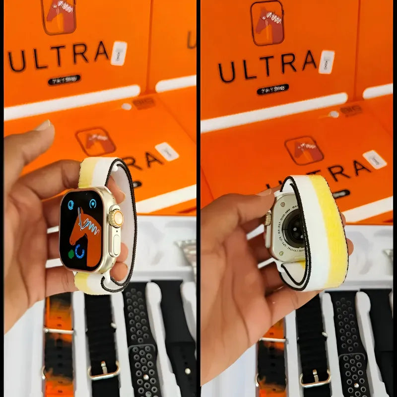 7-in-1 Ultra 2.01 Big Infinite Display Smart Watch with 7 Straps.