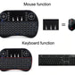 3 Colors Backlit Mini Wireless Keyboard 2.4ghz With Touchpad Remote Control