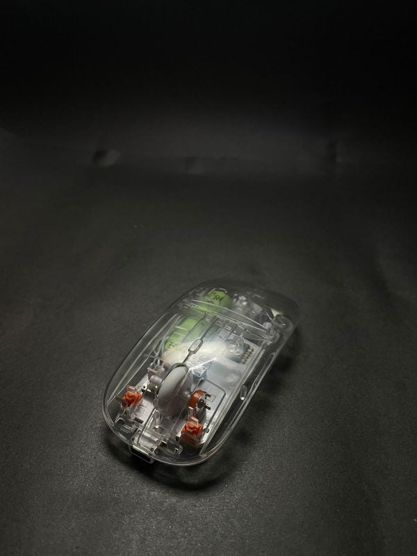 Rgb Wireless Transparent Mouse Dual-mode Rechargeable Mouse With Led Lights